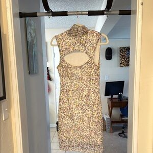 AFRM Tan Gold pink Embellished Mini Dress